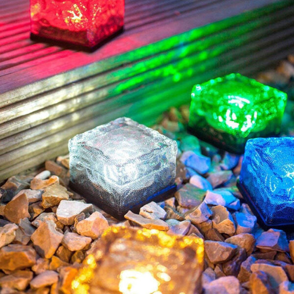 Solar Powered Multi-Color Light Up LED Light Cubes with Switch_0