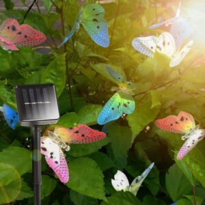 Fiber Optics Butterfly String Lights 12 LED Outdoor Decoration Lights_0