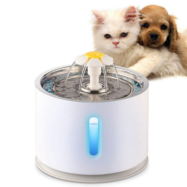 Automatic Pet Water Fountain with Pump and LED Indicator( UK/AU/EU/US plug)_0