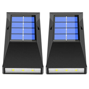 2pc/set LED Outdoor Garden Solar Powered LED Wall Lamps_0