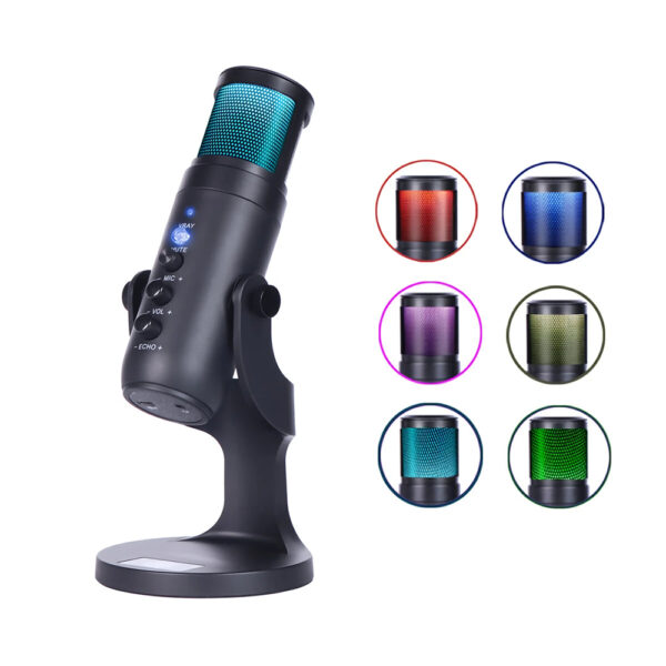 RGB USB Condenser Microphone for Gaming and Streaming_0