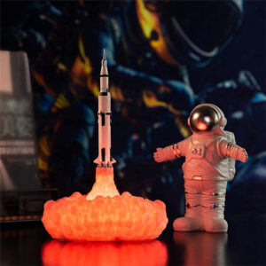 3D Printed Various Colors LED Rocket Kid's Room Night Lamp- USB Powered_0
