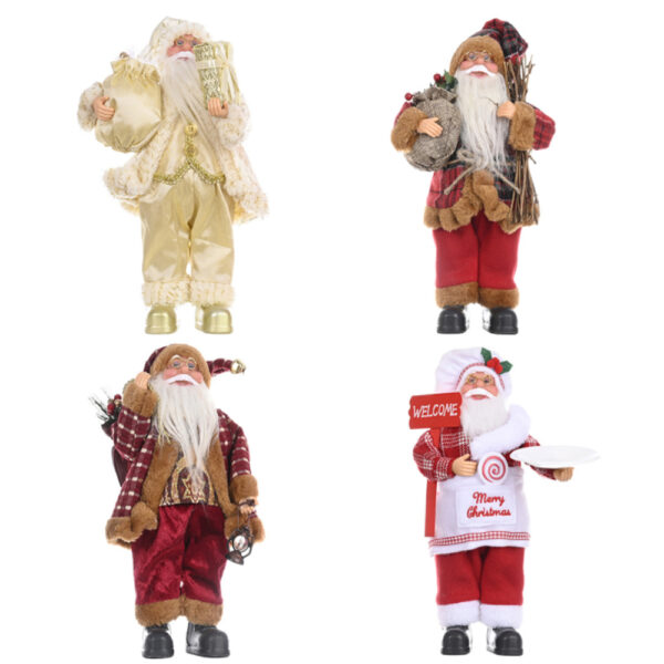 Creative Standing Santa Claus Doll Holiday Christmas Ornaments_0