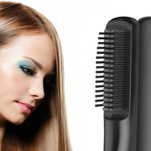 USB Rechargeable Ionic Hair Brush Hair Straightening Tool_0