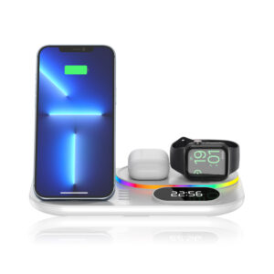 4-in-1 Wireless Charging Station and Clock Pad- Type C Interface_0