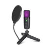 USB Condenser Microphone Set with RGB Lighting Effect_0