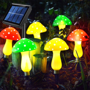 Solar Powered Decorative Outdoor Garden Mushroom Lights_0