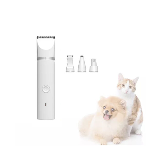 USB Rechargeable 4-in-1 Pet Nail and Hair Grooming Kit_0