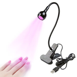 UV LED Black Light Fixtures with Gooseneck and Clamp for UV gel Nail - USB Plugged In_0