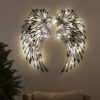 Angel Wings Metal Wall Decor with LED Light -Battery Powered_5