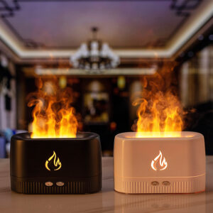 Cool Mist Quiet Humidifier with Flame Simulation Night Light-USB Plugged-in_5