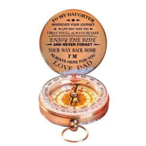 Retro Designed Outdoor Traveling Compass with Dedication Message_0