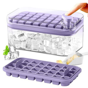 2 Layers One-Button Easy Release 64 pcs Ice Cube Tray_0