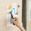 Silicone Toothbrush Holder Wall Mounted Bathroom with Acrylic Mirror_9