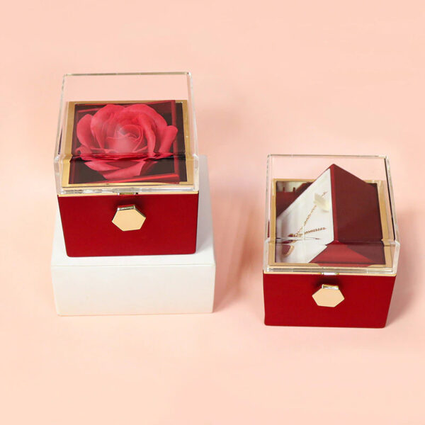 Eternal Rose Box Preserved Flower Surprise Proposal Jewelry Box_5