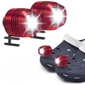 2Pc LED Shoe Headlights for Crocs Decorative Footlights Battery-Powered_0