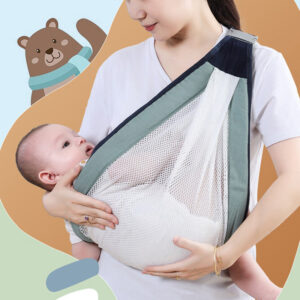 One Shoulder Front Hold Sling Type Mesh Newborn Baby Support Carrier_6