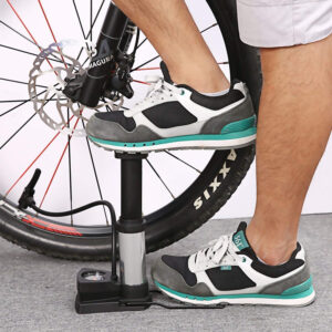 Bike Floor Pump Portable Anti-Slip Tyre Inflator with Pressure Gauge_8